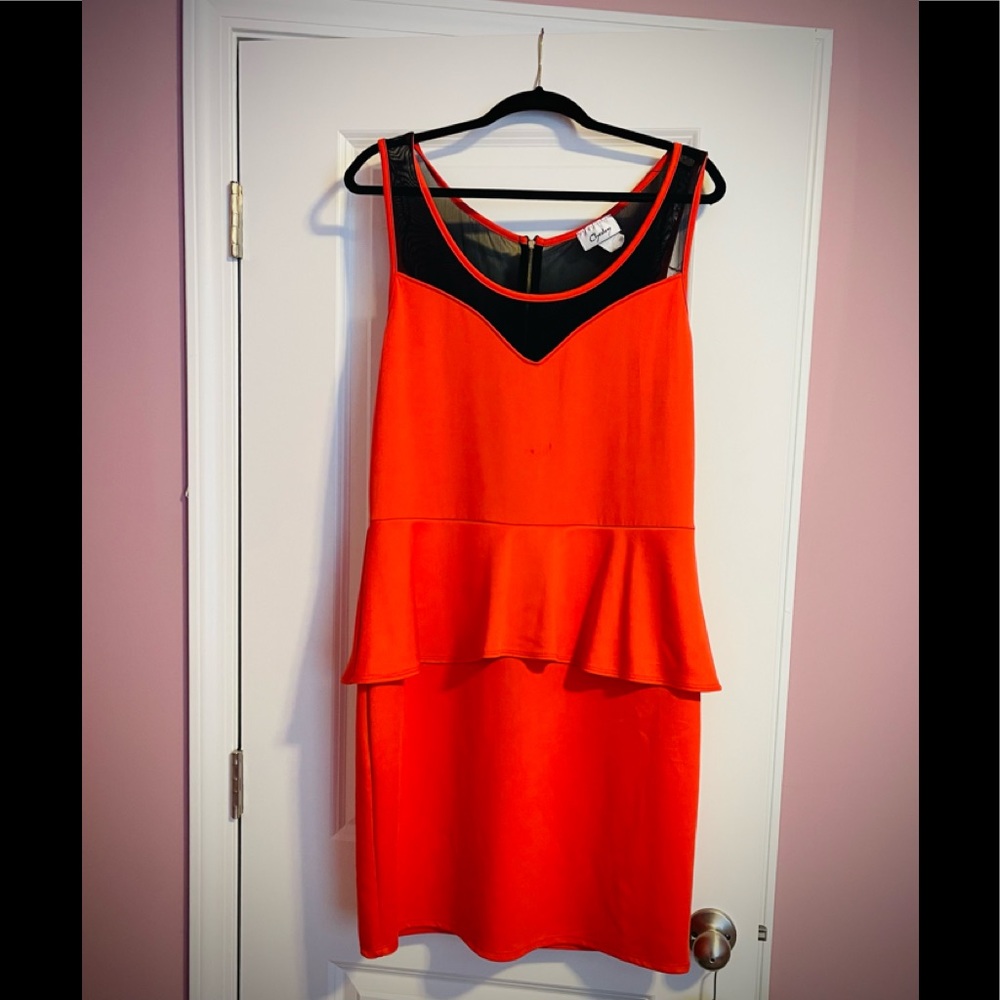 Sassy Orange Peplum